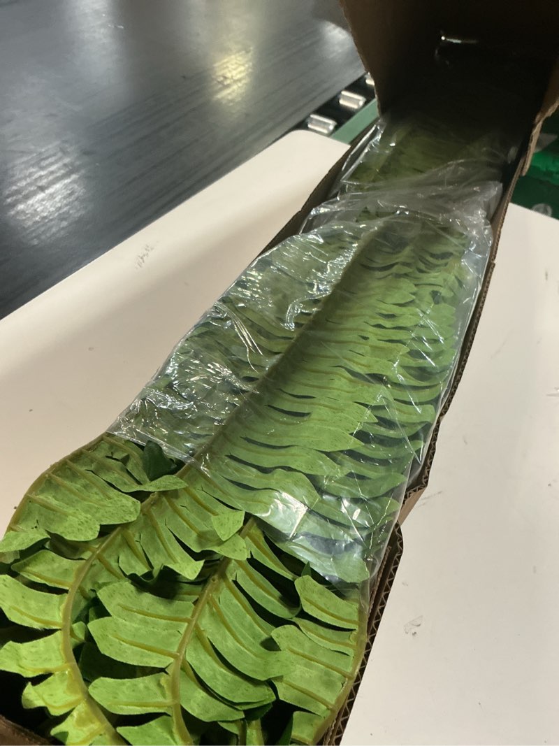 Condition photo showing Good Condition for artificial boston fern bush- set of 2 large artificial ferns for outdoors, 45inch large faux ferns, suitable for office & living room decor, 55branches for each bouquet 45"- 55 leaves