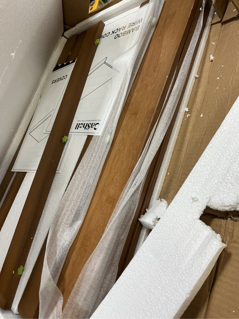 Condition photo showing Good Condition for wire shelf covers, bamboo wire rack covers for pantry, closet (4pcs, 24" w x 16" d) 24"w x 16"d 4