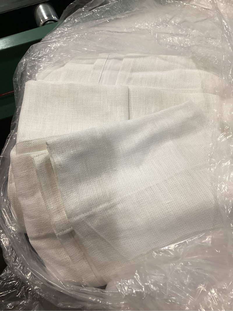 Condition photo showing As Is for heavyweight european linen room darkening curtain (48 in x 84 in ) (1 panel only )