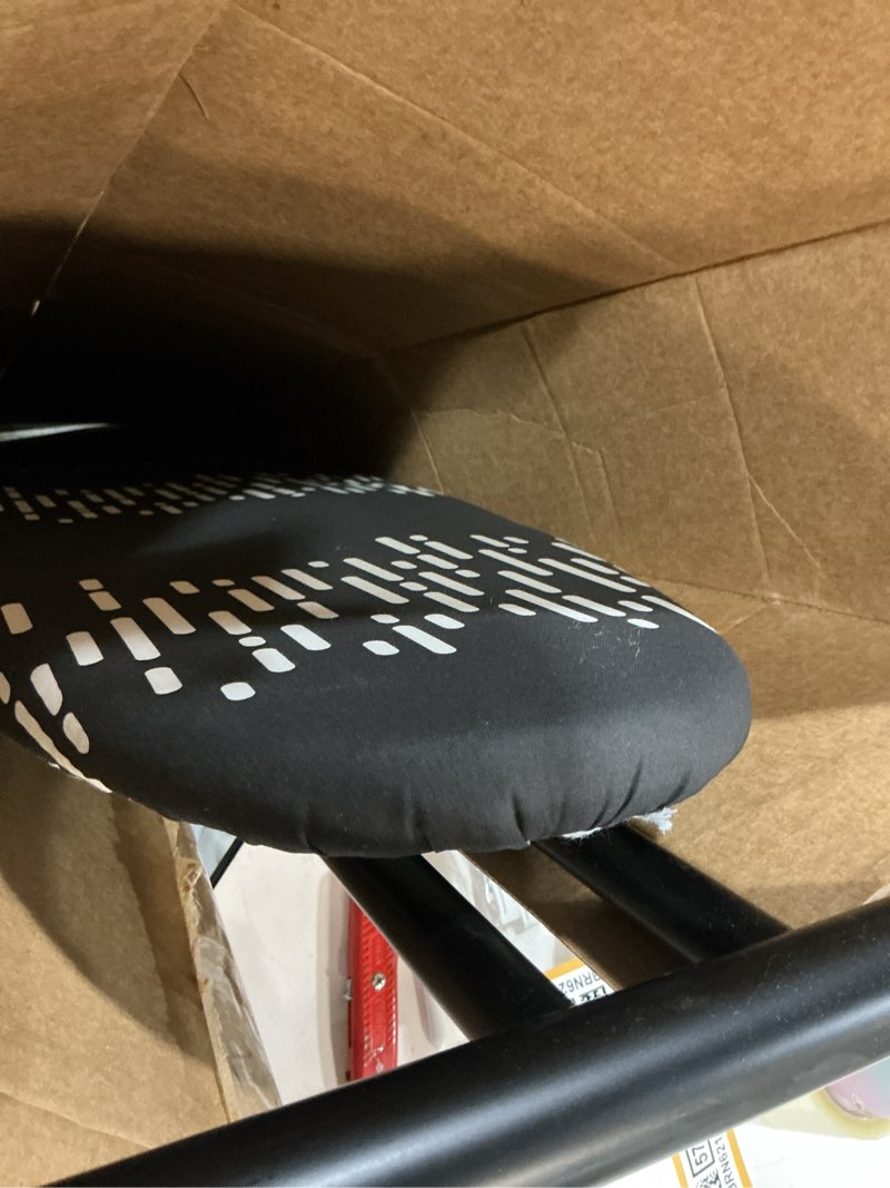 Condition photo showing As Is for ironing board full size 54"x13" - adjustable height foldable iron board with iron rest, heat-resistant cover & ultra thick padding - heavy-duty sturdy design, space-saving ironing table (grey) gray 54"x13"