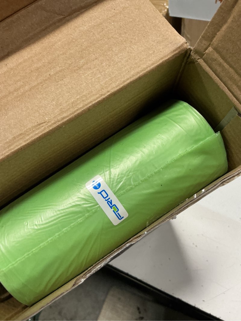 Condition photo showing New/Like New for compostable trash bags - forid 8 gallon garbage bags 150 count trash can liners 30 liter unscented medium wastebasket bags for kitchen bathroom home office garbage can (5rolls/green) - durable & thick 8 gal (150 count)