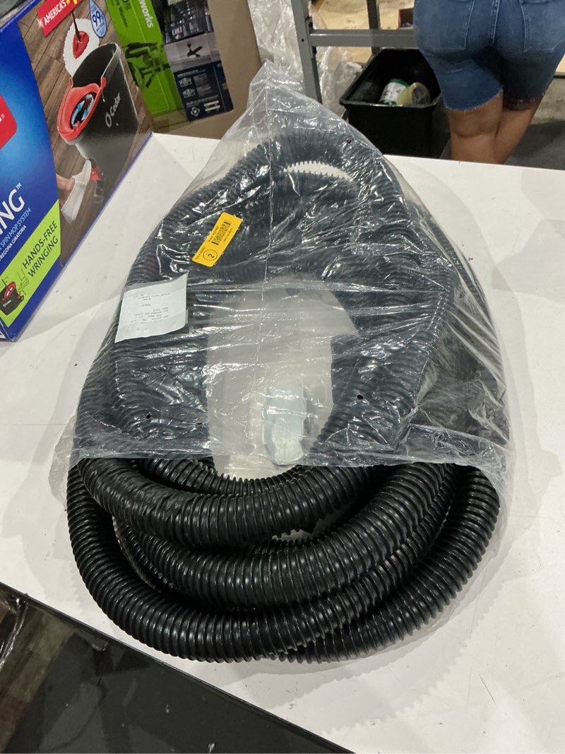 Condition photo showing As Is for h2opro sump pump discharge kit 24' 1-1/4" hose- 1-1/2" and 1-1/4" adapters