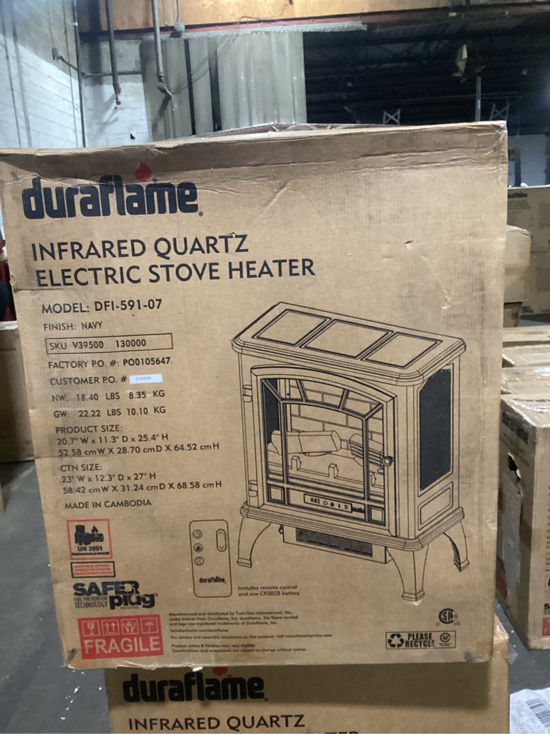 Condition photo showing Good Condition for Dura flame infrared quartz electric stove heater color navy