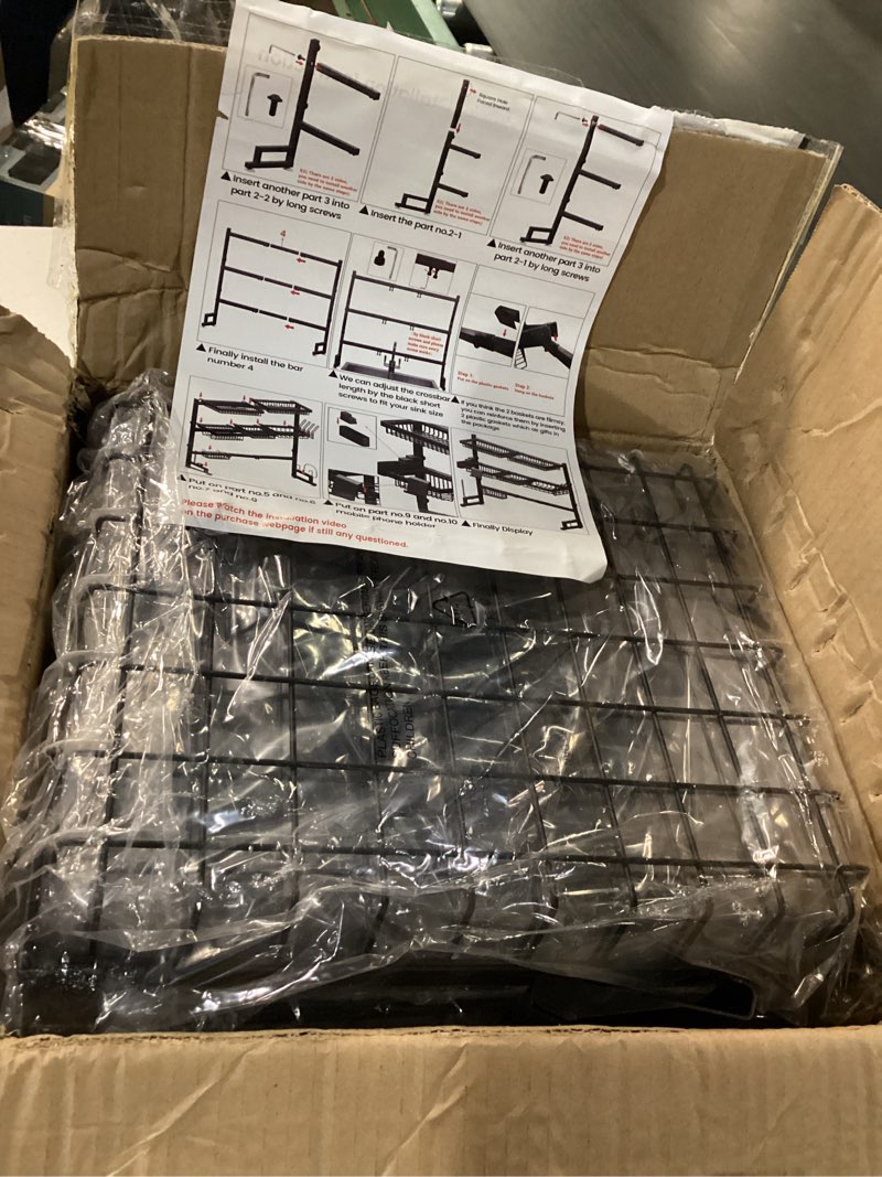 Condition photo showing Good Condition for adbiu over the sink dish drying rack (expandable height and length) snap-on design 2 tier large dish rack 31-39.4l x 12w x 34-38h inches 31 - 39.4l x 12w x 34 - 38h (inches)