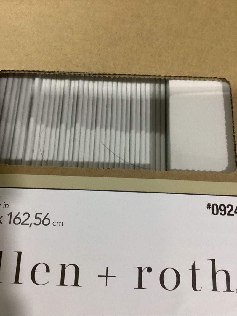 Condition photo showing Good Condition for Allen & roth 2in room. Darkening cordless faux wood blind 34”x64in