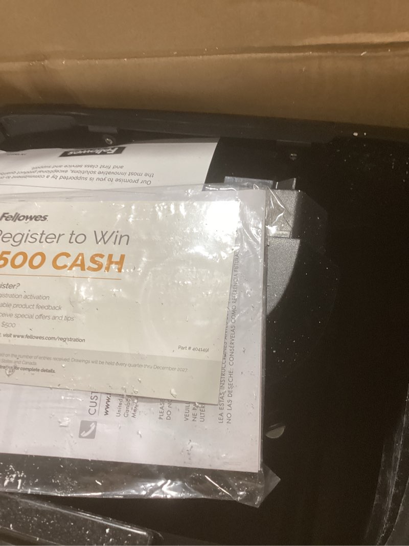 Condition photo showing As Is for Fellowes 14C10 14-Sheet Cross-Cut Home Office Paper Shredder 14 Sheet