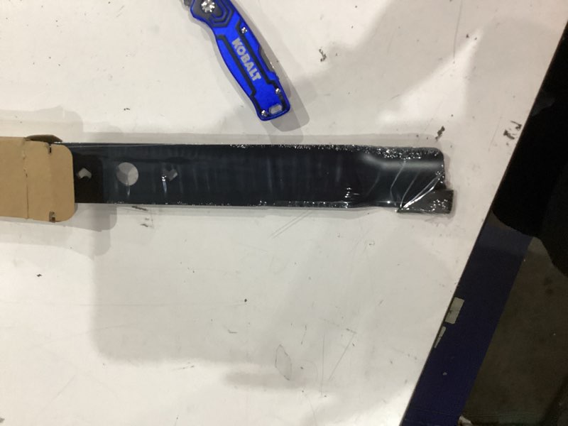 Condition photo showing New/Like New for gicool 1-pack 21" lawn mower blade, compatible with greenworks 21" deck mower, replaces models mo40l03, mo48l4422, mo40l4413