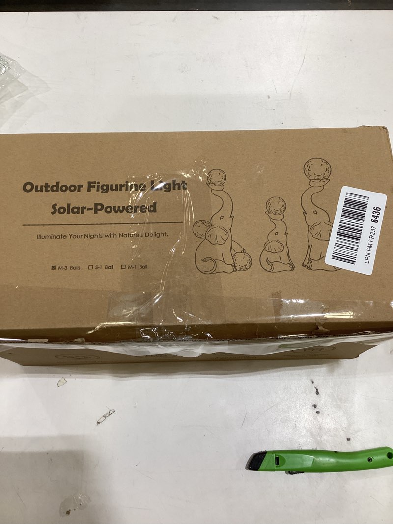 Condition photo showing As Is for MININOVA Solar Garden Statues Cat Figurine with Solar Light Outdoor Decorations for Patio Yard Lawn Ornament Outdoor Housewarming Birthday Gift for Mom Grandma Friends Bronze Cat