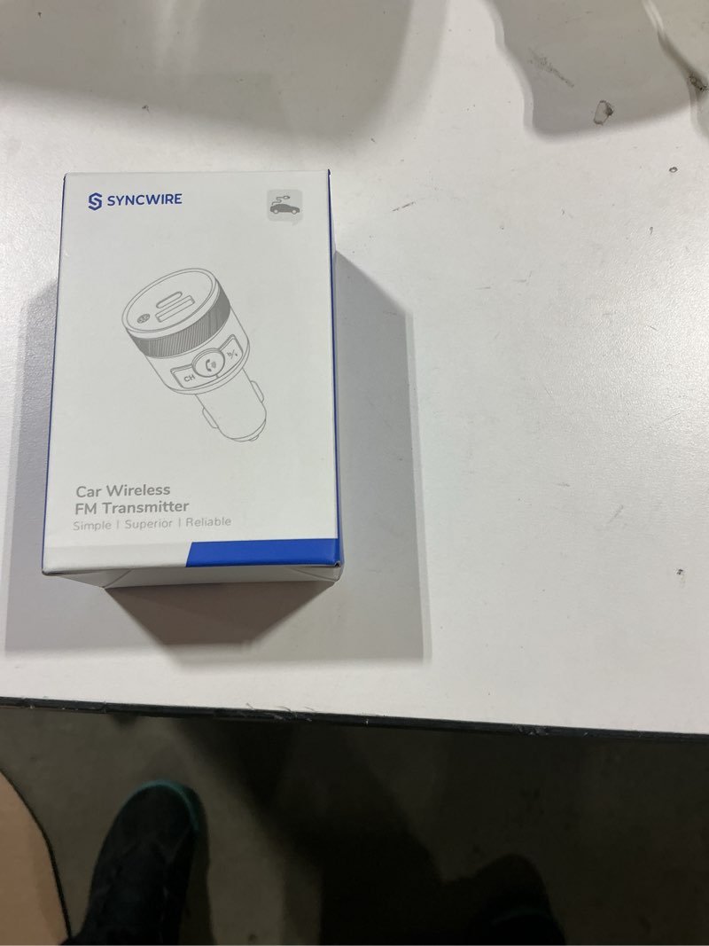 Condition photo showing Good Condition for syncwire bluetooth 5.4 fm transmitter for car, 38w pd&qc3.0 dual usb charging bluetooth car adapter microphone & bass sound mp3 music player fm kit with hands-free calling black