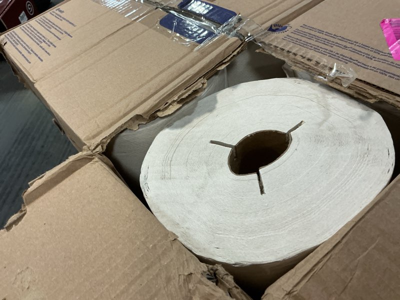 Condition photo showing Good Condition for wausau 8031400 pec 8 in. x 800 ft. white ecosoft green seal unbleached roll towel - pack of 6