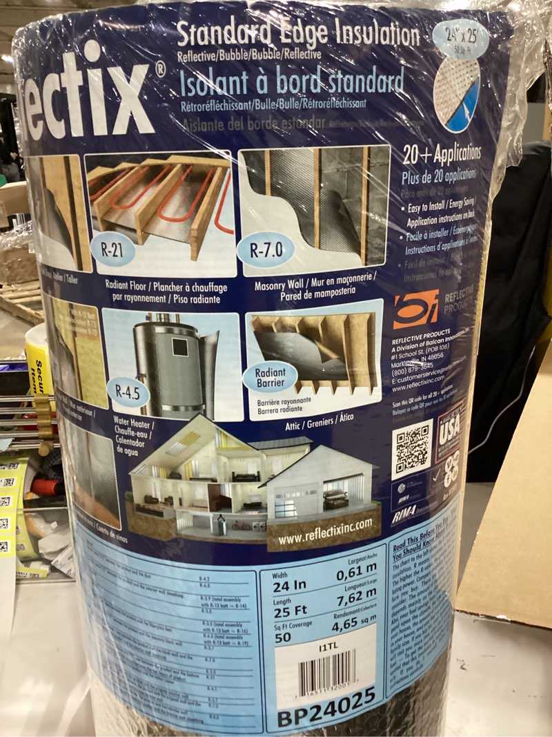 Condition photo showing As Is for Reflectix BP24025 24-Inch by 25-Feet Bubble Pack Insulation, 1-Unit