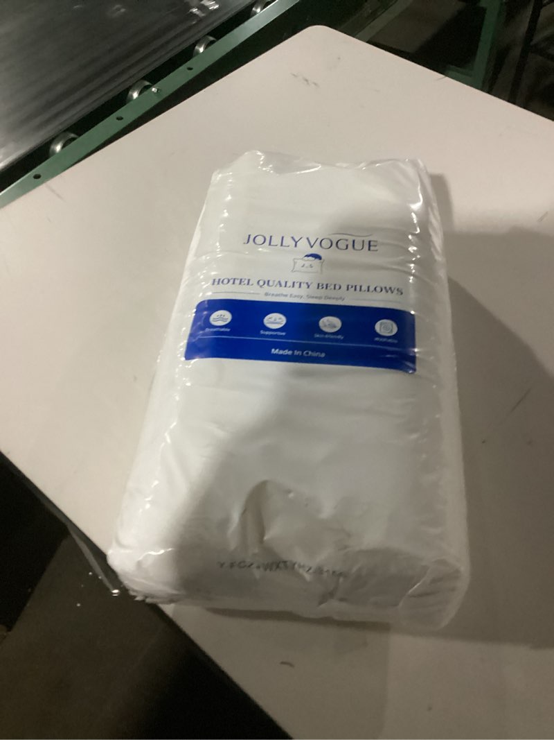 Condition photo showing New/Like New for JOLLYVOGUE Pillows Queen Size Set of 2, Soft Supportive Bed Pillows with Super Soft Down Alternative Fill, Luxury Fluffy Hotel Quality for Side, Back, and Stomach Sleepers 2 Queen