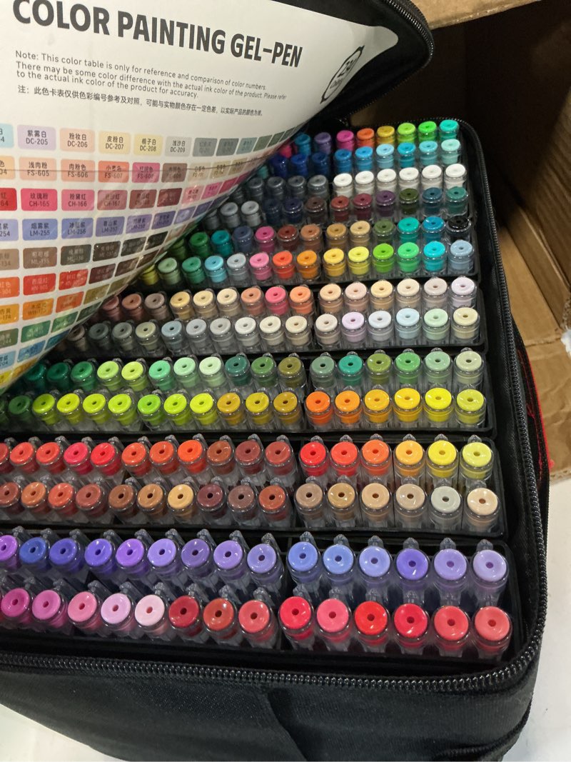 Condition photo showing Good Condition for colored pen gift set, 252 pack colorful gel pens for black paper & white paper, 0.6mm fine point pens for adult drawing, coloring,journaling, note taking, doodling, art supplies and diy crafts 252 colors