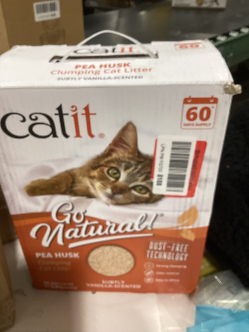 Condition photo showing New/Like New for catit go natural pea husk clumping cat litter 12.3 lb, natural 12.3 lbs