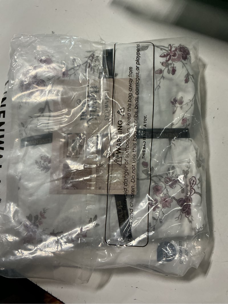 Condition photo showing Good Condition for LINENWALAS 100% Cotton Twin Size Fitted Sheet Only, up to 17” Deep Pocket, Thick Strong, Breathable Crisp and Cool Premium Printed Bottom Sheet for Twin Size Bed (Vineyard) Twin Vineyard