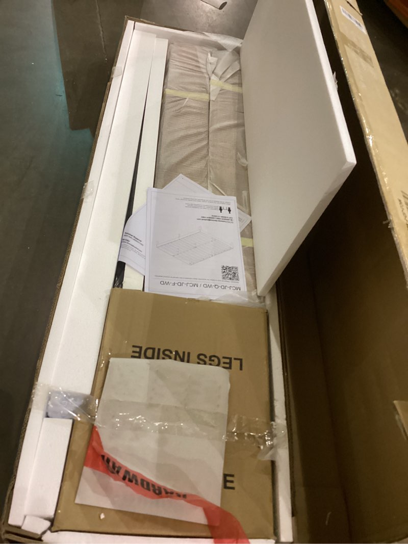 Condition photo showing Good Condition for Sweetcrispy Solid Wood Bed Frame, Full Size Bed Base with Wood Slat Support, Sturdy, Stylish & Noise-Free Design, No Box Spring Needed, Easy Assembly, Dark Brown Rust Full