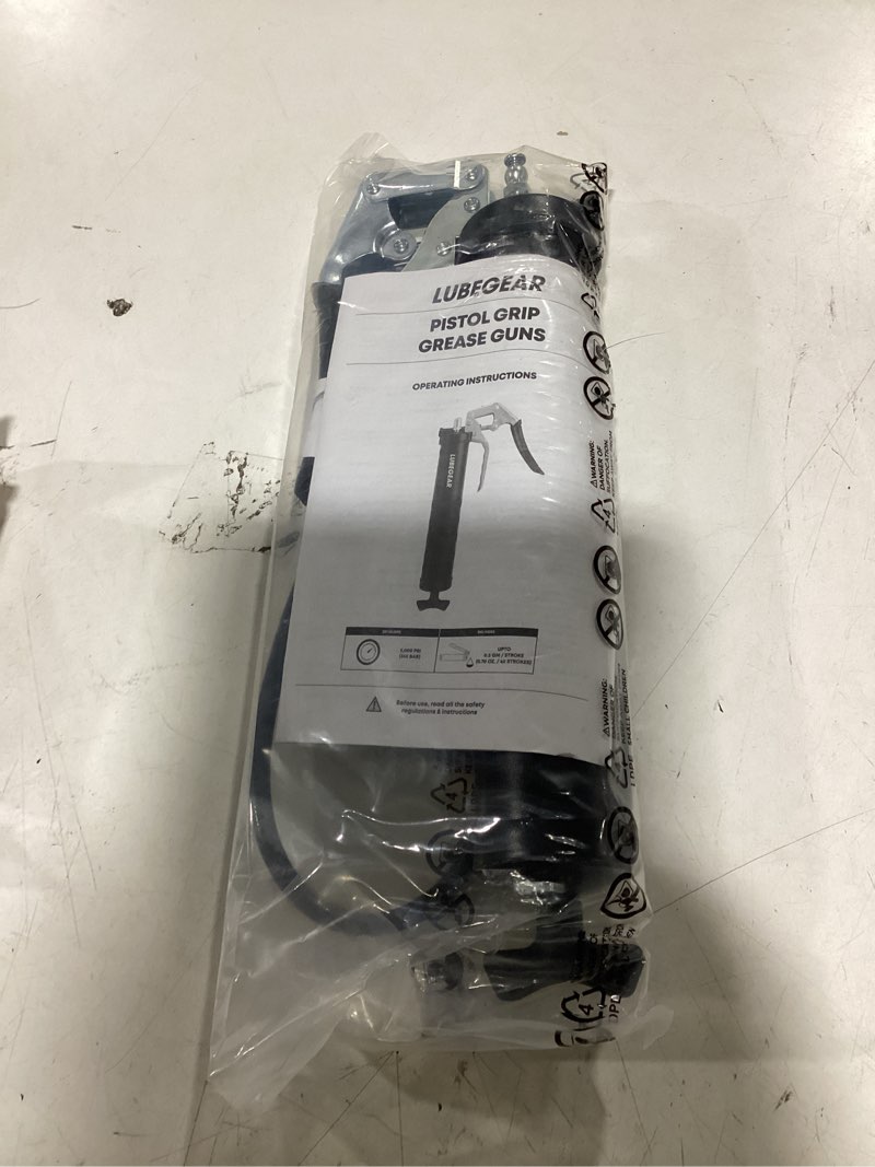 Condition photo showing New/Like New for premium pistol grip grease gun