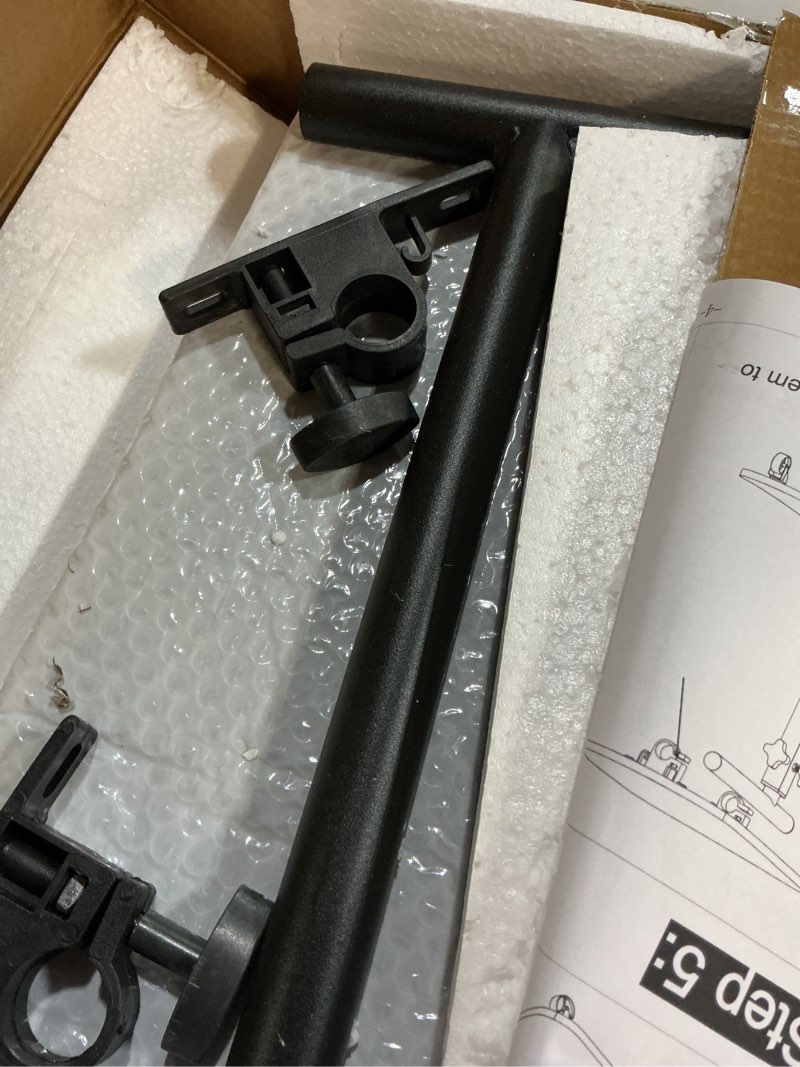 Condition photo showing Good Condition for NutroLab 2-Tier TV Tray with Wheels, Adjustable Height & Angle, Wooden Side Table for Sofa – 360° Swivel C-Shaped End Table for Meals, Coffee, Snacks, Books & Tablets – Rustic Brown