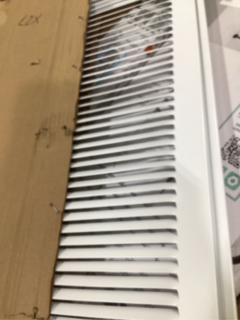 Condition photo showing Good Condition for EZ-FLO 12 x 24 Inch (Duct Opening) Return Air Vent Cover for Wall or Ceiling, Solid Steel Return Air Filter Grille, HVAC Vent Cover, White, 61668 12 in. x 24 in.