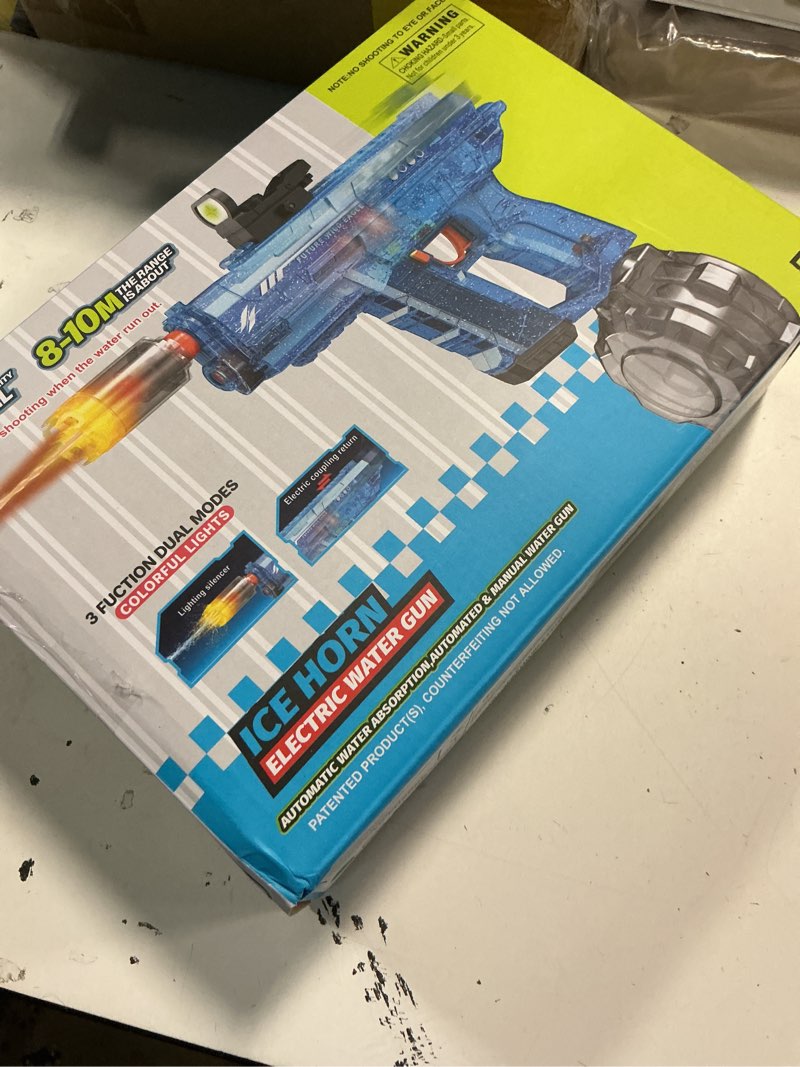 Condition photo showing New/Like New for electric water gun for adults kids blue, light up 26-32ft long range, 800cc | automatic squirt gun?watergun,summer outdoor pool games for ages 8-12, beach backyard family party toy gift 1 blue