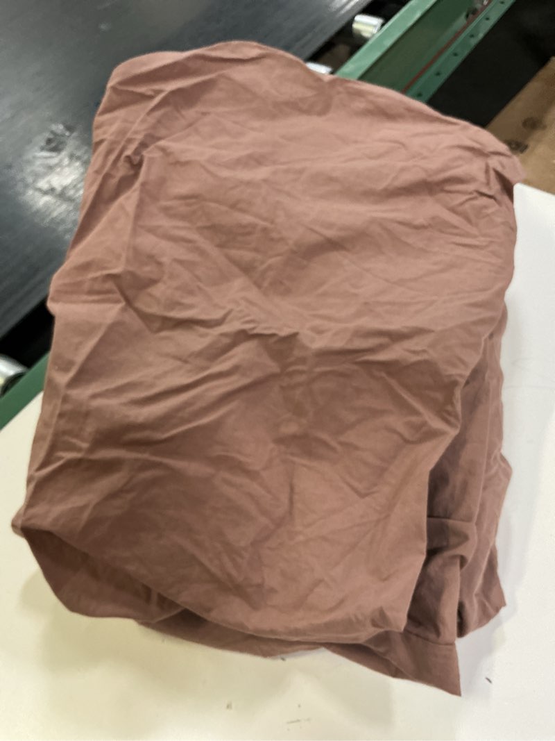 Condition photo showing As Is for bamboo fitted sheet set solid: espresso size: queen
