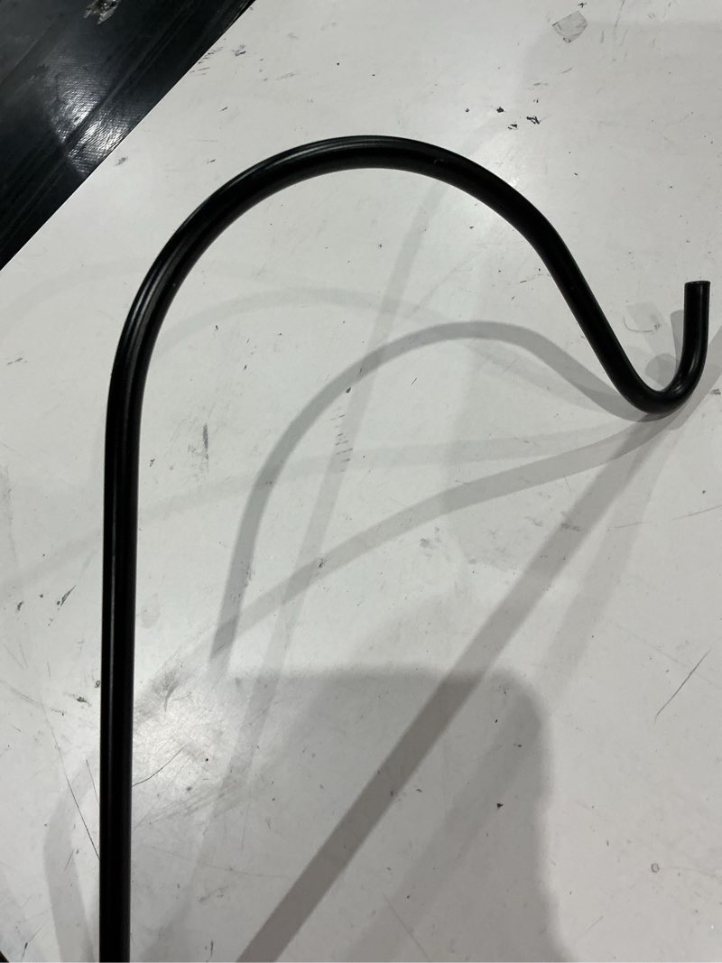 Condition photo showing As Is for (incomplee, missing pieces)style selections 84.8-in steel-painted metal traditional shepherd's hook