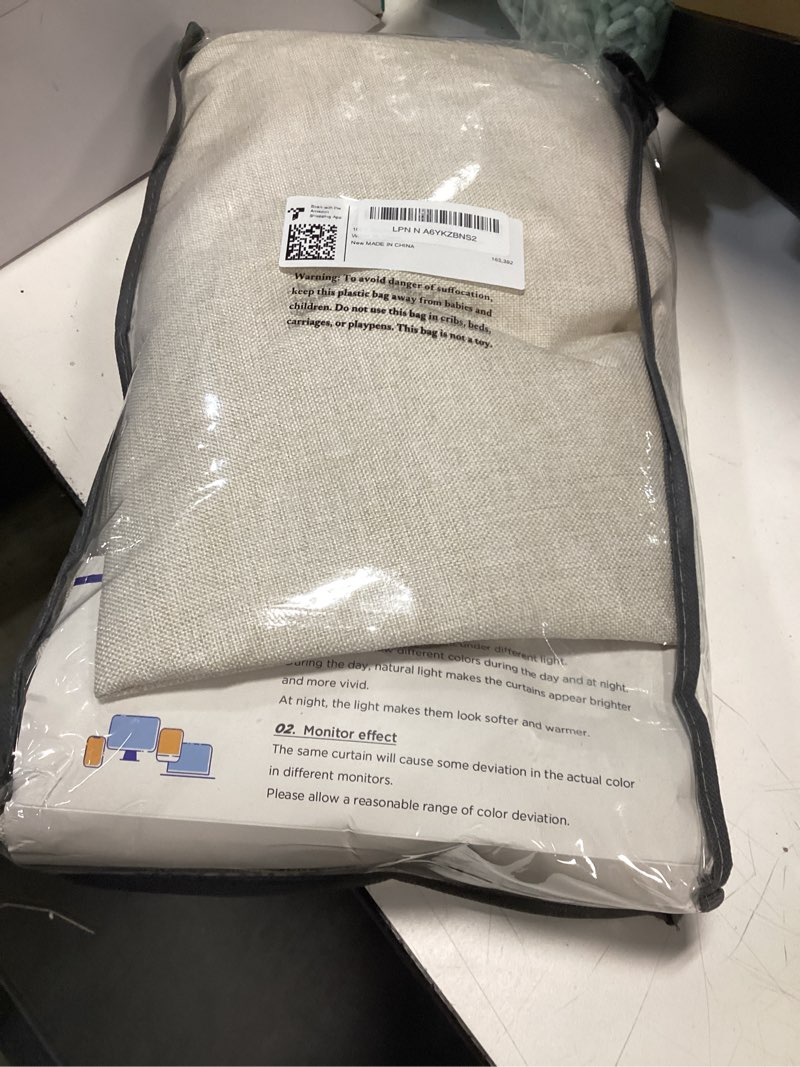 Condition photo showing Good Condition for 100% Blackout Shield Linen Blackout Curtains for Bedroom 96 Inches Long, Back Tab/Rod Pocket Living Room Drapes, Thermal Insulated Blackout Curtains 2 Panels Set, 50" W x 96" L,Cream Cream 50"W x 96"L (Pack of 2)