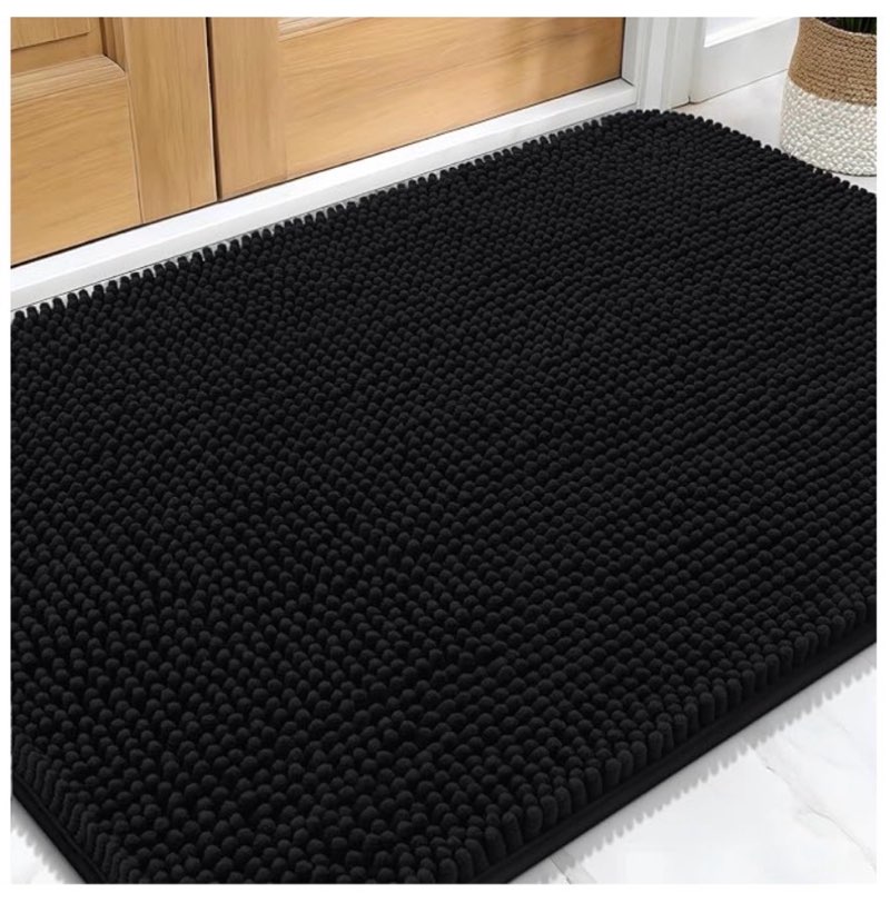 muddy mat® | super absorbent door mat indoor, microfiber quick dry chenille entryway rug, non-slip f