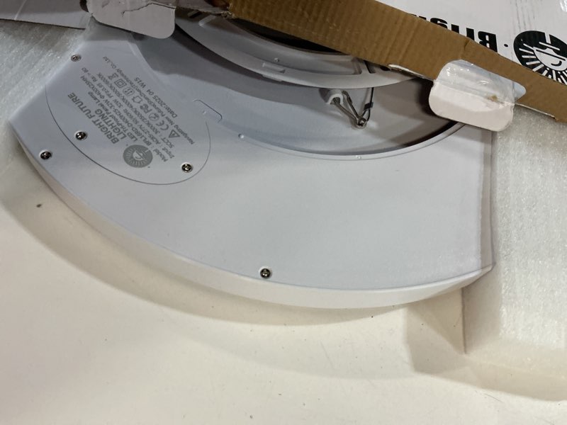 Condition photo showing Good Condition for 1pack 16 inch remote control dimmable led flush mount ceiling light panel,32w 3840lm,2700k-6000k adjustable color,ultra thin round white ceiling light fixture for hallway kitchen bedroom home office remote control dimmable-16in-1pack white