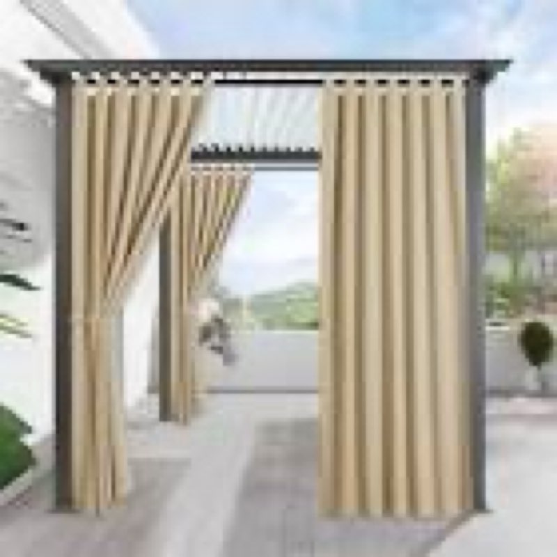 ryb home outdoor curtains for patio waterproof tab top block sunlight thermal insulated privacy assu