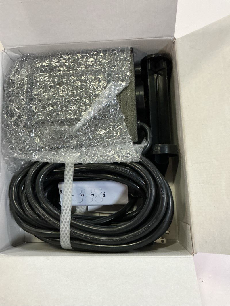 Condition photo showing New/Like New for outdoor remote control power strip, 25ft extension cord waterproof, independent control outlets, 6 grounded outlets for outdoor decorations, 14 awg, 15a/1875w, etl listed (25 ft)