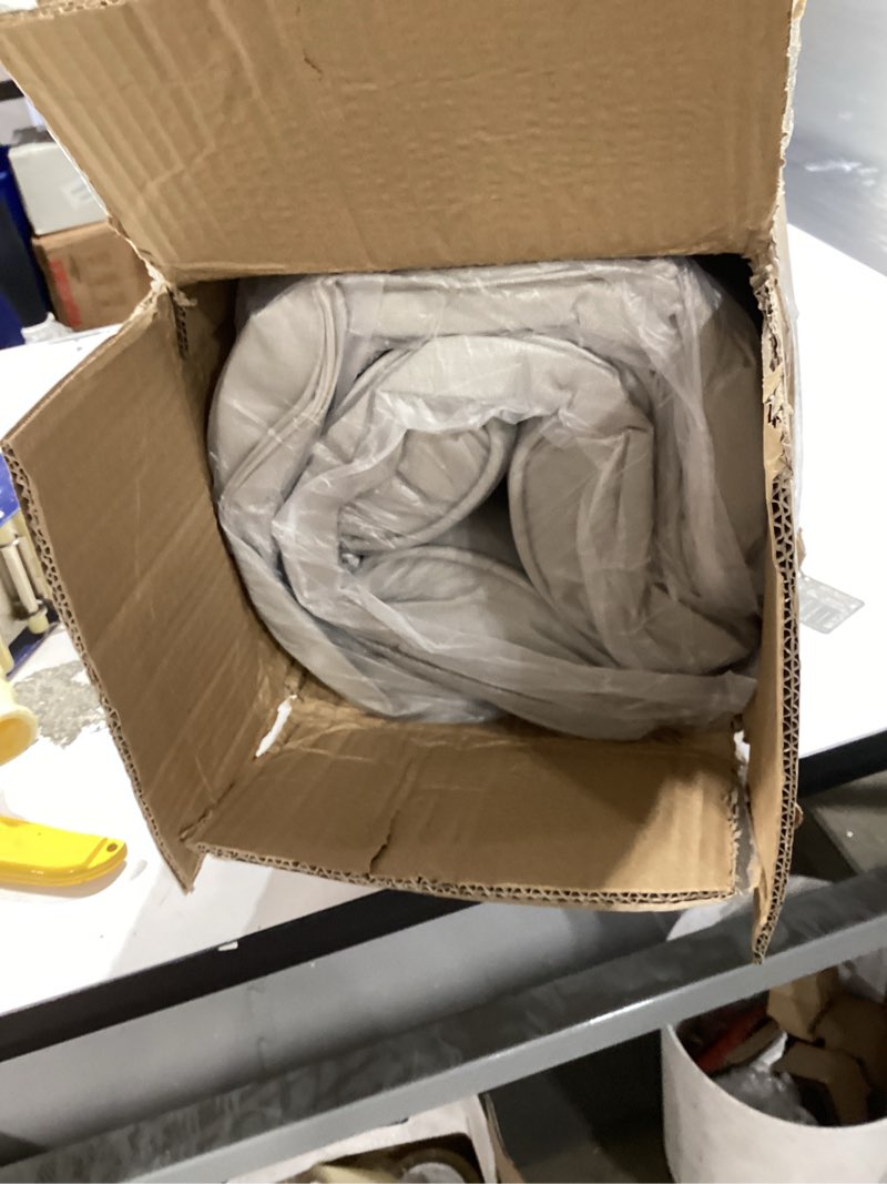 Condition photo showing Good Condition for outdoor olefin chair cushions 24"x24"x5" set of 2 waterproof patio seat cushions for patio furniture with 4-level color fastness sofa pads with handle diy straps for yard garden, gray apricot gray apricot 2 set-24"x24"x5"