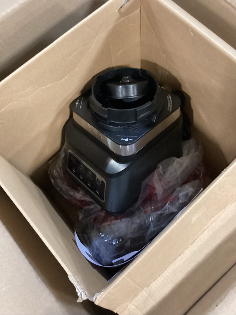 Condition photo showing As Is for Ninja BN751 Professional Plus DUO Blender, 1400 Peak Watts, 3 Auto-IQ Programs for Smoothies, Frozen Drinks & Nutrient Extractions, 72-oz. Total Crushing Pitcher & (2) 24 oz. To-Go Cups, Black 72 oz. Blender + 24 oz. Cups