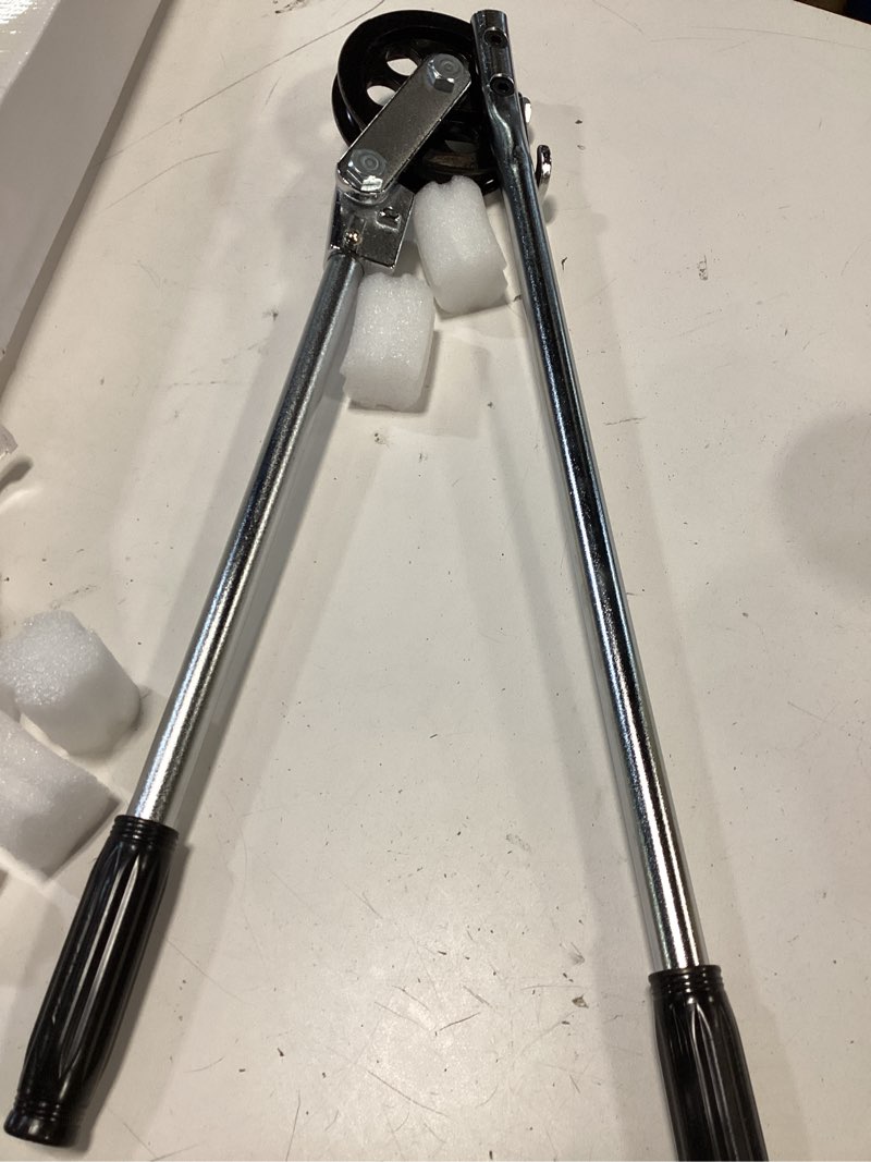 Condition photo showing Good Condition for tubing bender ecutee 5/8 heavy duty pipe bender 180 degrees manual tubing bending for metal aluminum copper tubing silver