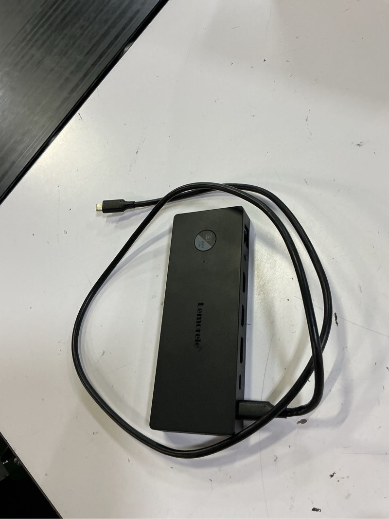 Condition photo showing Good Condition for lemorele 13-in-1 usb-c docking station, triple monitor dock, dp 1.2 & 2×hdmi 2.0 4k@60hz, dp dsc for 4k@30 triple display, 100w pd, gigabit ethernet, usb 3.0/2.0, sd/tf, audio, for windows laptops black