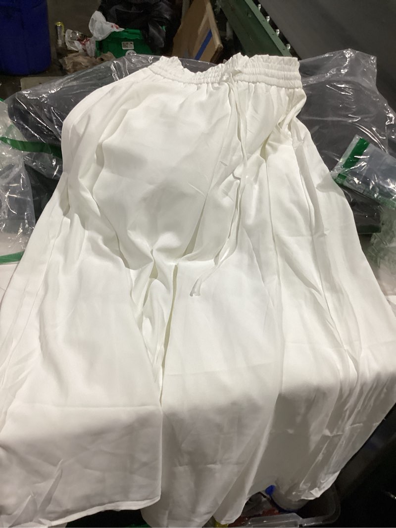 Condition photo showing Good Condition for similar to women's spring summer high waist patchwork mermaid long skirts solid lace-up loose umbrella skirts x-large apricot