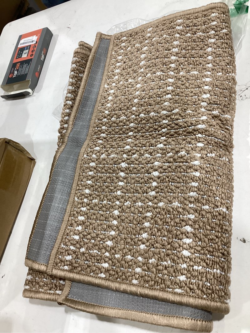 Condition photo showing Good Condition for eqivei kitchen rugs non skid washable set of 2 pcs, 20"x 47"+20"x 32", absorbent runner rugs front of sink, kitchen mats for floor, home decor accessories grey 20" x 48"+20" x 32"