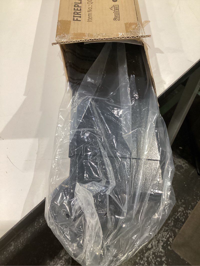 Condition photo showing As Is for Stanbroil Adjustable Fireplace Hood 28.5 to 48" Accessory, Black Powder Coat Fireplace Hood Heat Shield