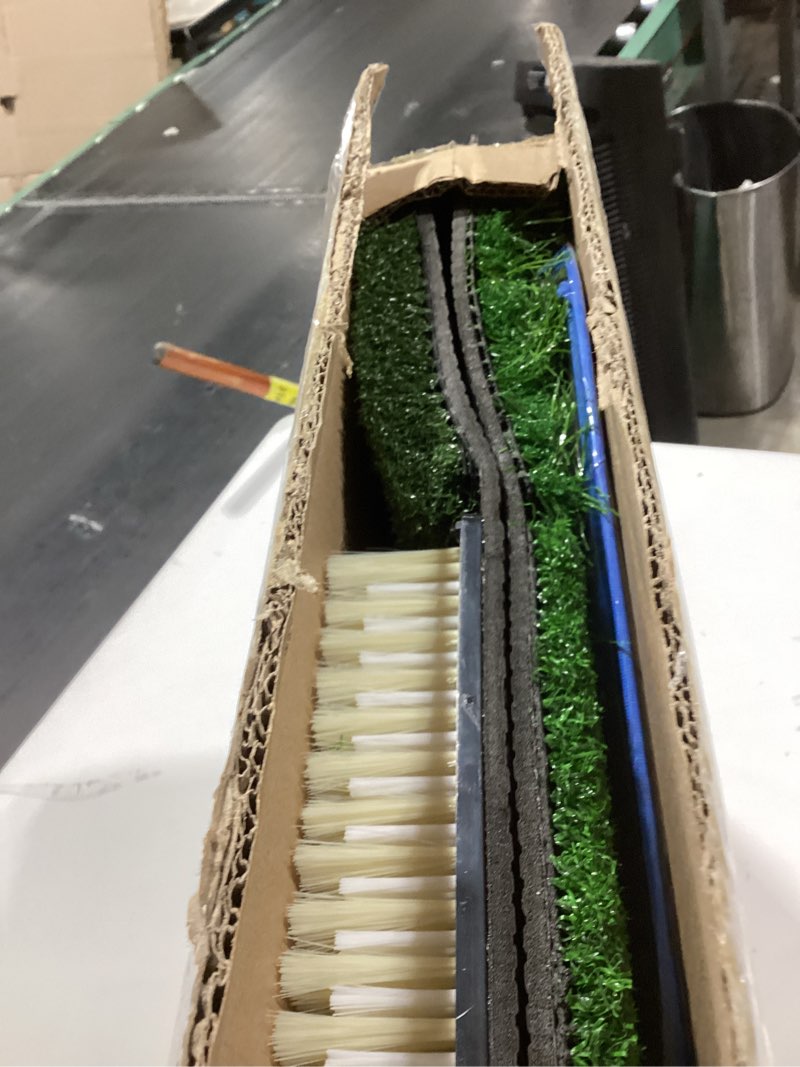 Condition photo showing Good Condition for golf hitting mat with chipping net, 4-in-1 mat with fairway/rough/tee turf & bunker, complete set for golf simulator & indoor outdoor target chipping training, men's golf gift, 16"x30" & 17" 4in1 with sim bunker
