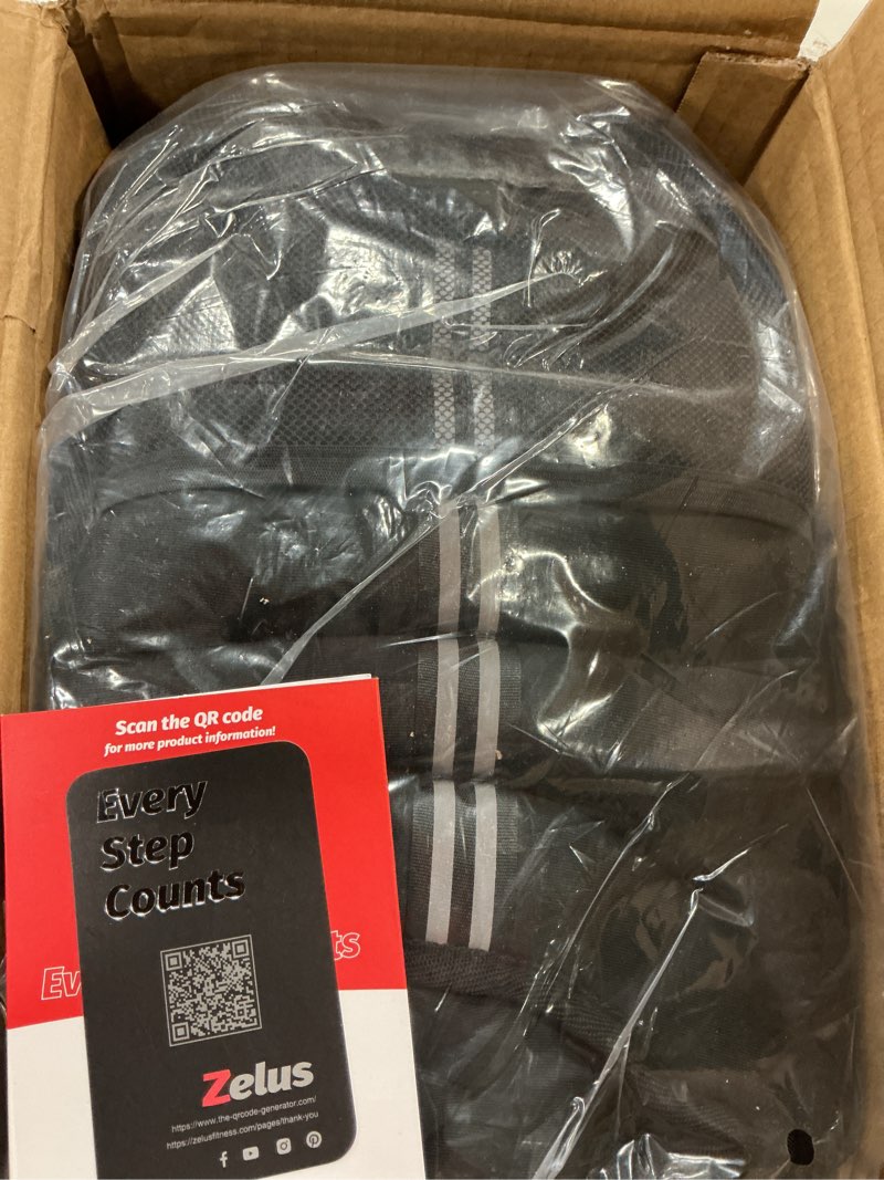 Condition photo showing New/Like New for ZELUS Weighted Vest, 6lb/8lb/12lb/16lb/20lb/25lb/30lb Weight Vest with Reflective Stripe for Workout, Strength Training, Running, Fitness, Muscle Building, Weight Loss, Weightlifting 20 lb Black