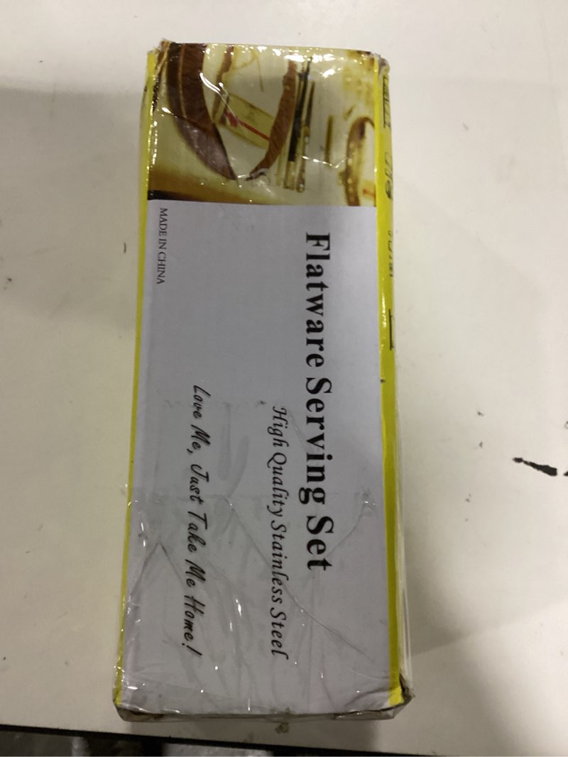 Condition photo showing New/Like New for Evanda Gold Silverware Set 60 Piece Service for 20, Titanium Gold Plated Stainless Steel Flatware Se