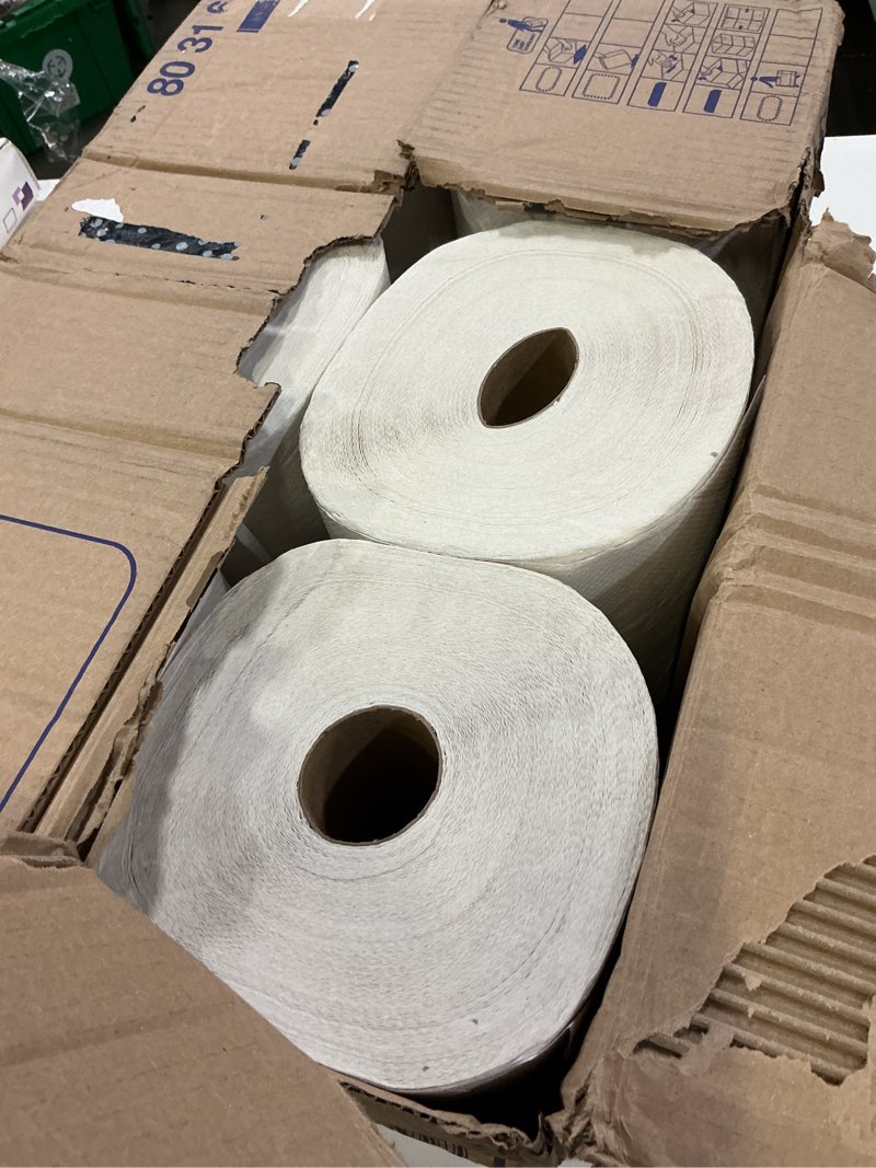 Condition photo showing Good Condition for tork hand towel roll white h80, universal, 100% recycled fiber, 6 rolls x 630 ft, 8031600 630 foot (pack of 6) white
