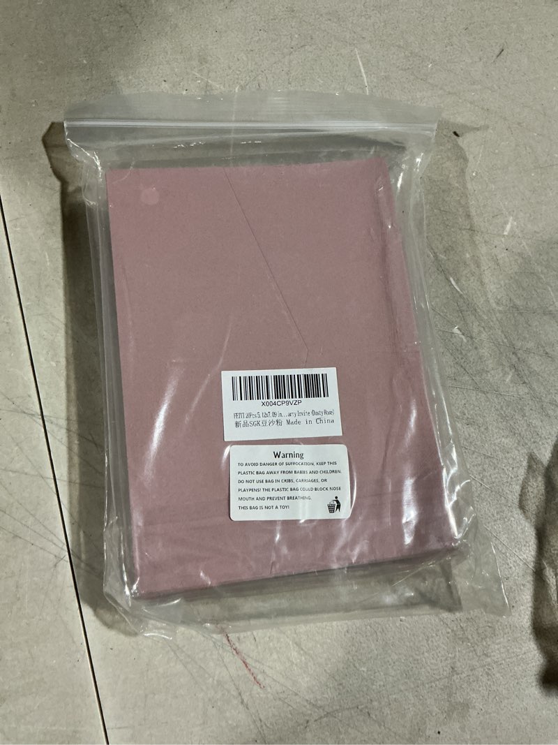 Condition photo showing Good Condition for 20 pcs dusty rose tri-fold laser cut wedding invitation pockets for 5x7 wedding cards bridal shower engagement quinceanera invitation