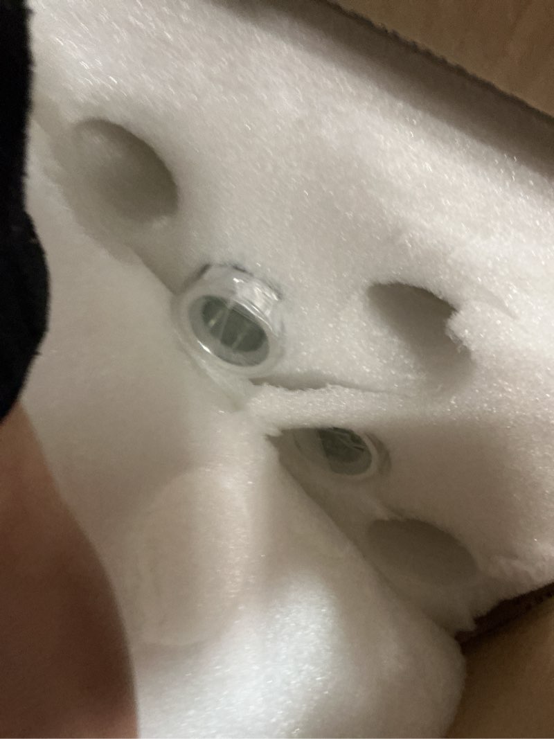 Condition photo showing As Is for Pendant Lights Kitchen Island, Modern Kitchen Island Lights, Ceiling Lighting Fixtures with Crystal Bubble, Integrated LED Hanging Light Nickel 1 Pack(6-Light) 1 Pack(6-light) Nickel