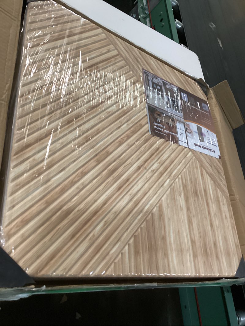 Condition photo showing New/Like New for to-th acoustic panels for wall and ceiling - 6 pack 24'x24'x0.4,self-adhesive 3d uv printing decorative wall panels with wood look,rustic oak