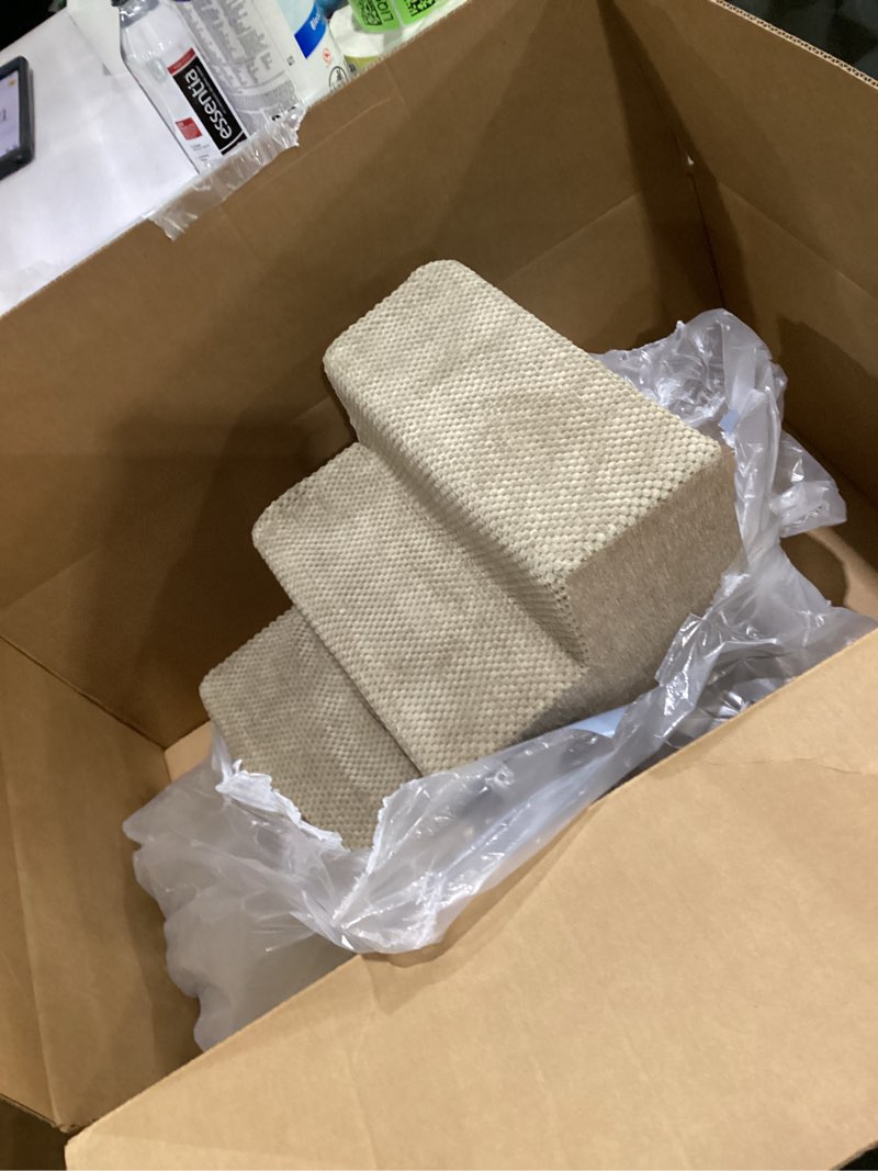Condition photo showing As Is for Similar to stock Photo Joydeco Dog Stairs for Bed 25\" H, 5-Step Pet Steps for Small Dogs and Cats, Dog Steps for High Bed, Non-Slip Balanced Ramp Indoor Pet Stairs, Beige Beige 5-Step