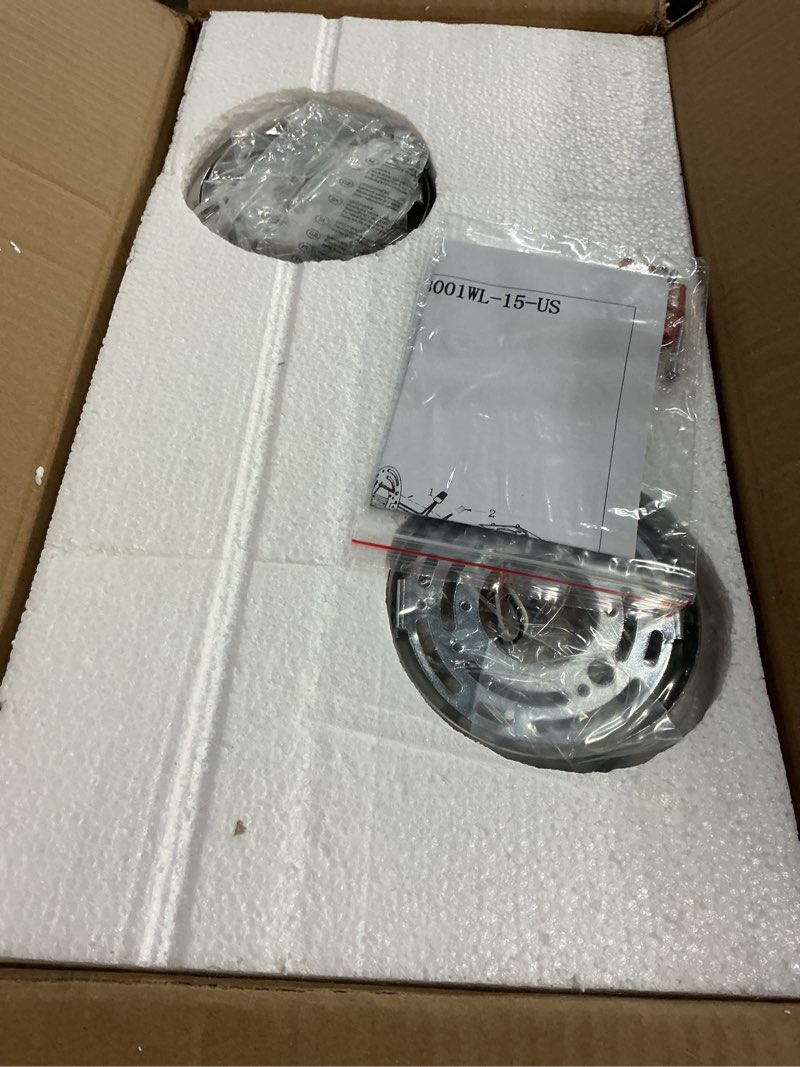 Condition photo showing New/Like New for Brushed Nickel Bathroom Sconces Wall Lighting 18W LED Dimmable Vanity Light Fixture, 3000K Modern Wall Light Fixtures Indoor Wall Lamps for Bedroom Living Room Mirror Hallway Porch 18 inch Brushed Nickel Hardwired (18in-2pcs)