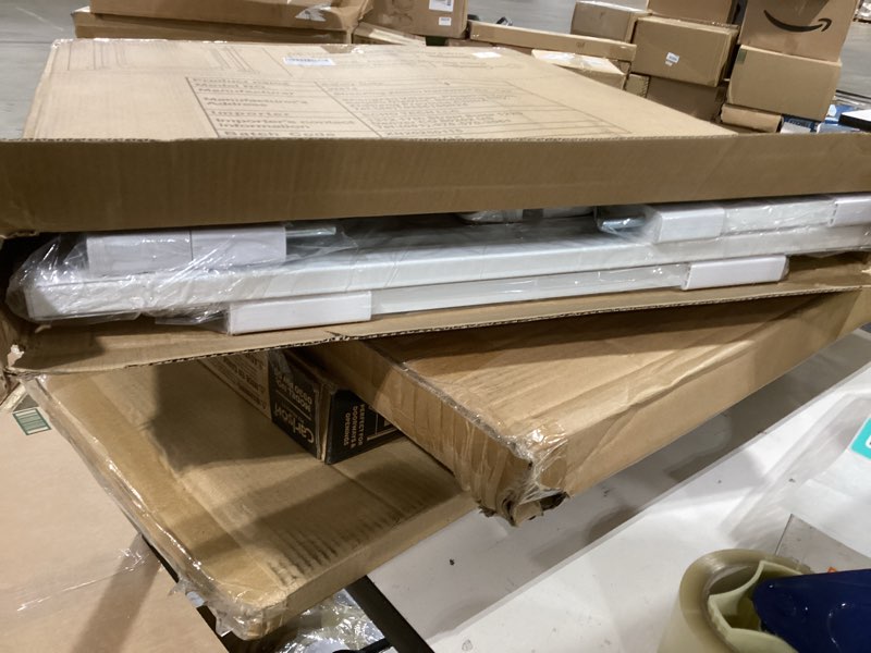 Condition photo showing Good Condition for clear baby safety gate for stairs,57.87-66.14" wide, 30" tall pressure mounted acrylic pet gate, easy walk through auto close child gate for doorways and house white 57.87-66.14"