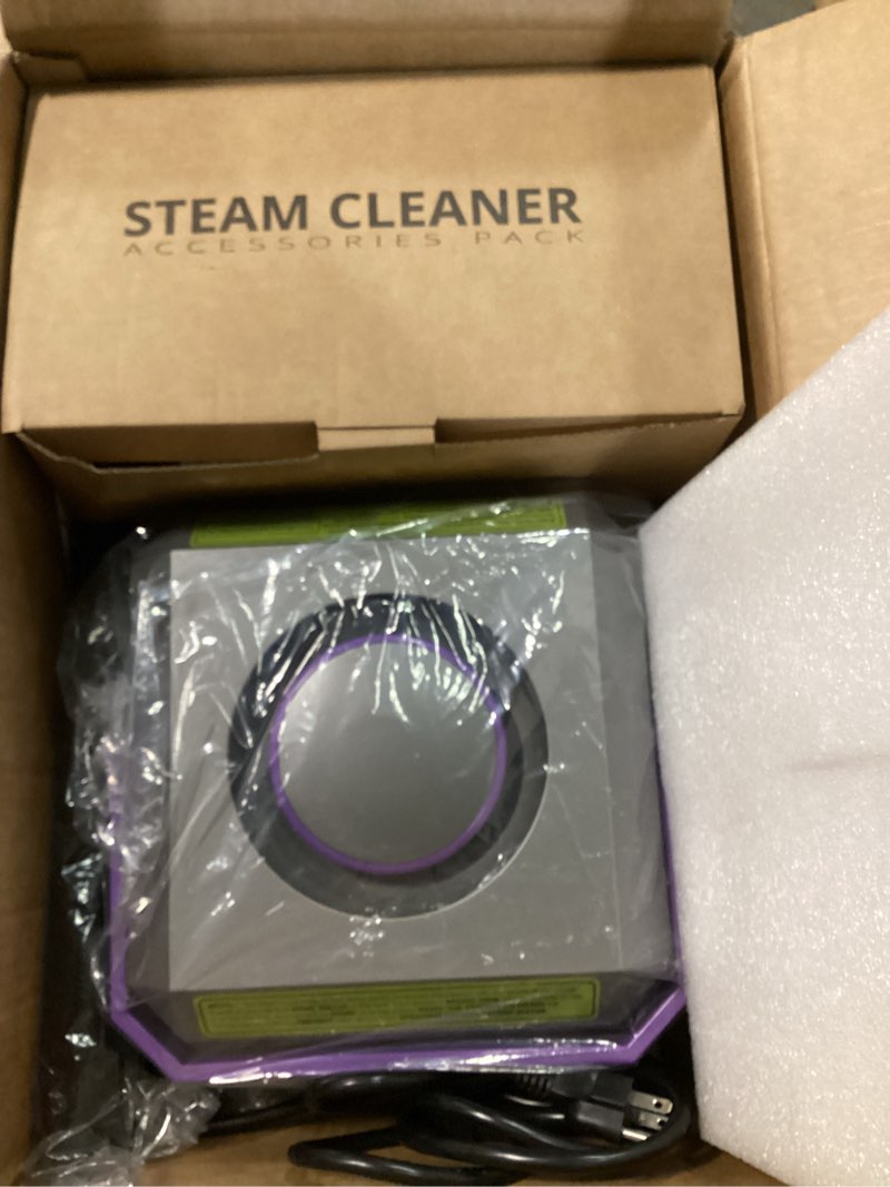 Condition photo showing Good Condition for steam cleaner: 1650w, fast 50-sec heat-up-21-piece kit refill anytime-no cooling-detachable hose steamer mop for home use car bed bathroom tile grout floor cleaning and more black