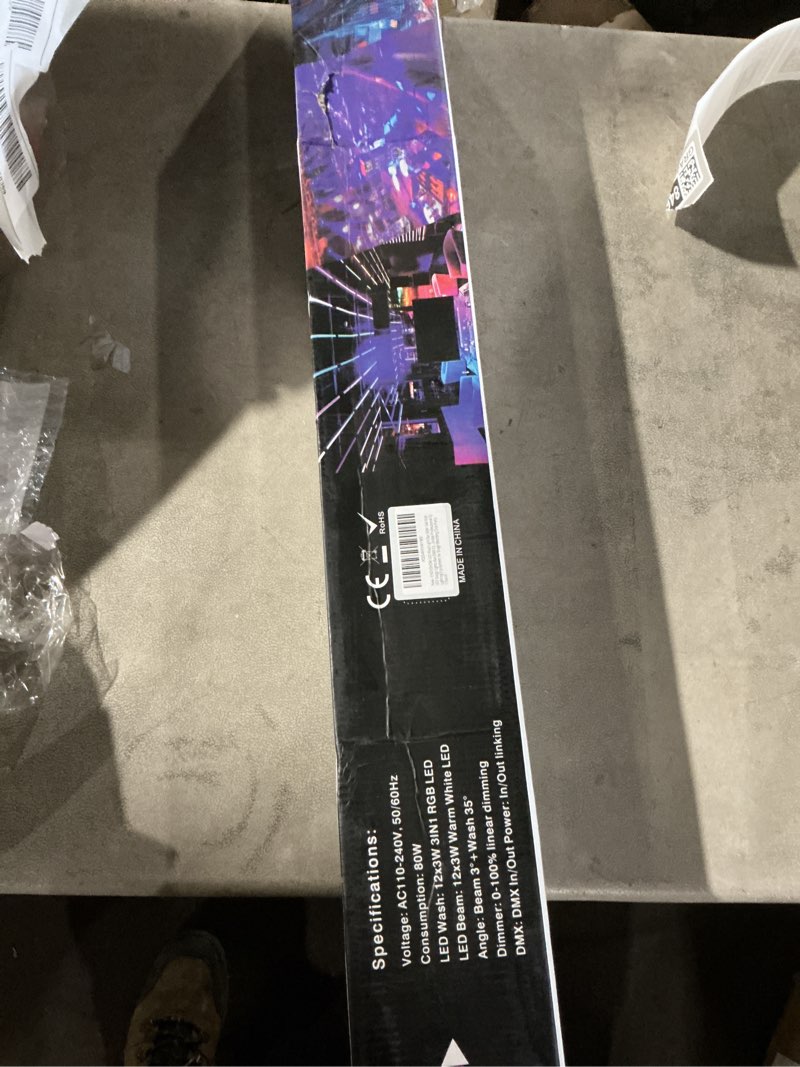 Condition photo showing Good Condition for LED Pixel Light Bar,60W 144 RGB LED Stage Lights Bar,DMX DJ Stage Wash Lights Sound Activated Master/Slave Strobe Professional DJ Lighting Equipment for Stage Wedding Club Party Church